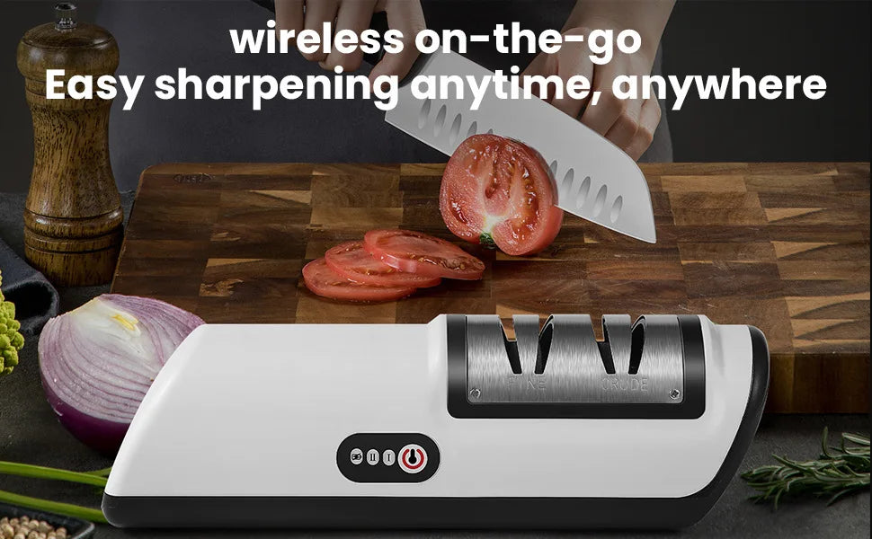 Kitchen Electric Knife Sharpener Multifunctional Automatic Professional 4 Gears Electric Knife Sharpener Kitchen Accessories