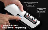 Kitchen Electric Knife Sharpener Multifunctional Automatic Professional 4 Gears Electric Knife Sharpener Kitchen Accessories