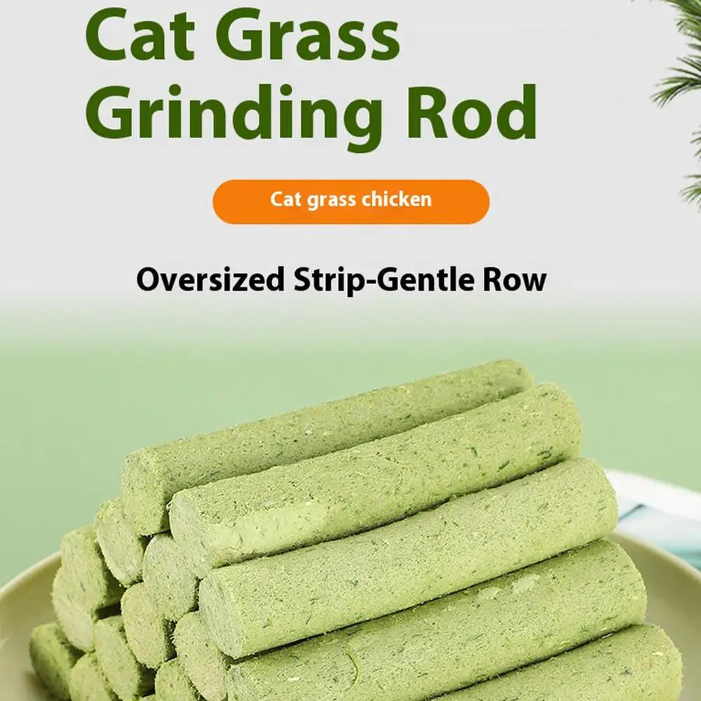 Cat Grass Teething Stick Molar Chew Stick Toy For Indoor Cats Natural Ingredients Grass Tooth Grinding Stick For Medium Cats